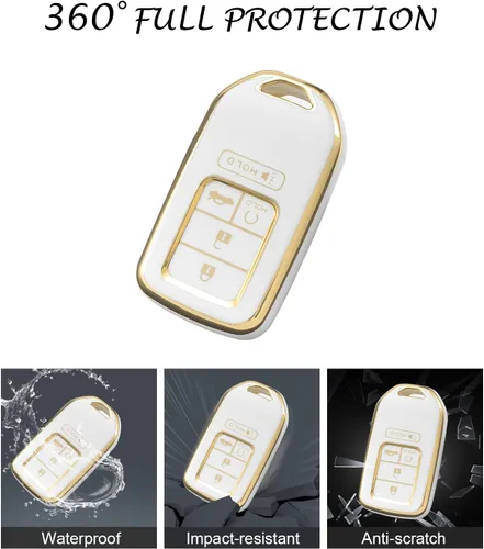 Miniatura 4 de Funda para llavero Honda compatible con Accord Civic CRV Pilot Odyssey 5 botones, carcasa de TPU suave para llaves