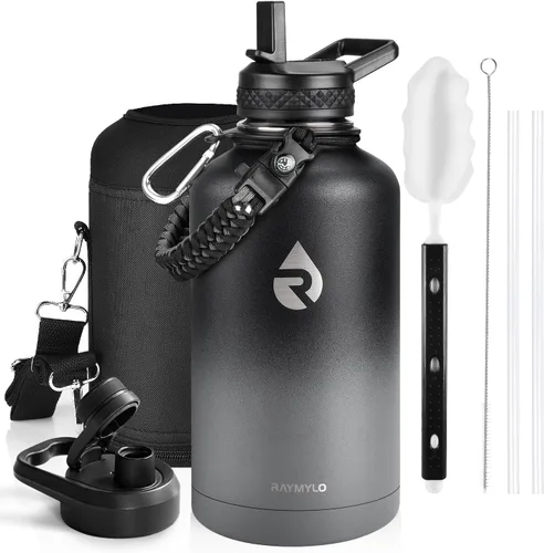 Miniatura 33 de RAYMYLO Botella de agua aislada de 24 onzas, de acero inoxidable con triple pared al vacío (fría durante 48 horas, caliente durante 24 horas), a