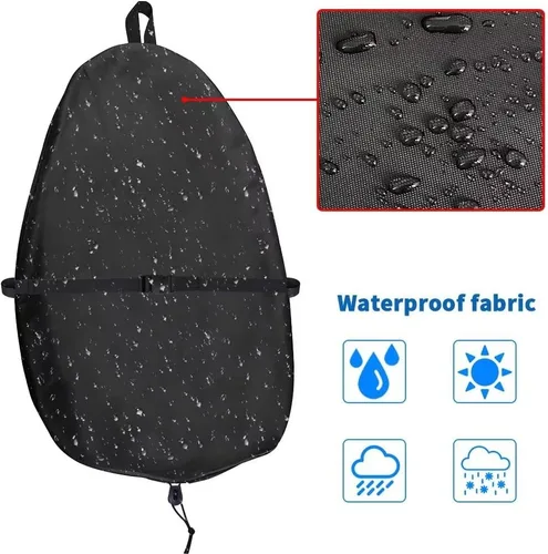 Miniatura 3 de Kayak Cockpit Cover UV60+ 420D Oxford ajustable canoa a prueba de polvo e impermeable cubierta de asiento