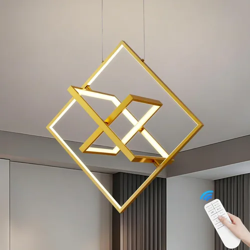Miniatura 11 de Candelabro moderno negro redondo LED colgante, lámpara contemporánea, luz colgante regulable para comedor, cocina, dormitorio, sala de estar, 68 W