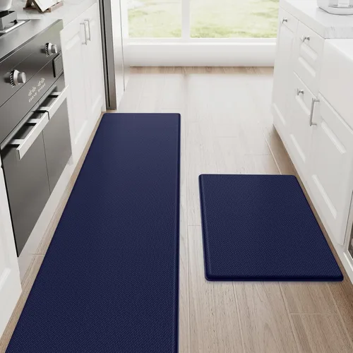 Miniatura 50 de StepRite Tapetes de cocina, 2 tapetes acolchados, antifatiga, para piso, de escritorio, antideslizante, impermeables, oficina, alfombras de 17.3 x