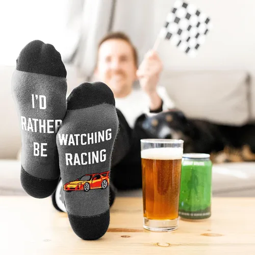 Miniatura 7 de VICRAZY F1 Racing Car, calcetines deportivos para hombres y mujeres, regalos de Fórmula 1, calcetines de carreras, rellenos de calcetines
