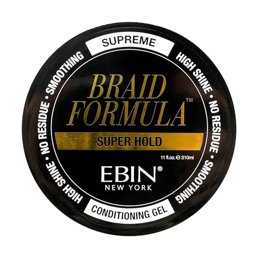 Miniatura 7 de EBIN NEW YORK Gel acondicionador de fórmula trenzada, súper sujeción, 11 onzas Ideal para trenzar, torcer, bordes, sin residuos, sin descamación