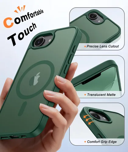 Miniatura 931 de FNTCASE Funda para iPhone 17 Pro: Fundas delgadas translúcidas de color azul claro compatibles con MagSafe, protección completa de la cámara