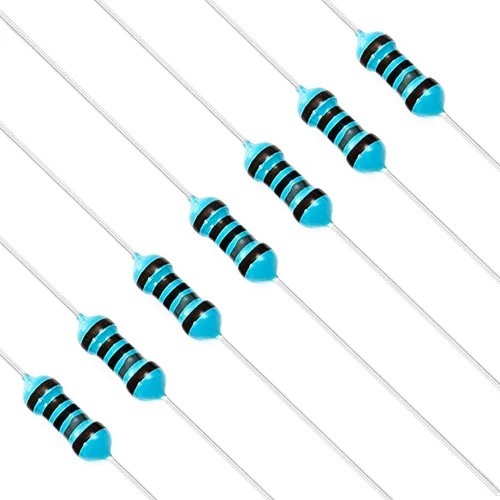Miniatura 10 de Chanzon 100pcs 1/4W (0.25W) 62 Ohmios Resistencia fija de película metálica Ohmios 0.01 ±1% Tolerancia 62R MF Resistencias de orificio pasante