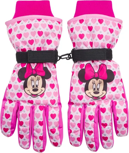 Disney Guantes de esquí de nieve aislados de invierno para niñas Minnie Mouse o Frozen II Elsa Anna niñasniñas Nieve