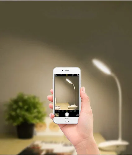 Miniatura 5 de Miady Lámpara con clip, luz de lectura a batería, abrazadera para cama con 3 niveles de brillo, recargable por USB (1 paquete)