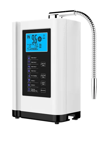 Ionizador de agua, máquina purificadora de agua PH 3.5-10.5 Máquina de agua de ácido alcalino, hasta -500mV ORP, 8000 litros por filtro, 7 ajustes