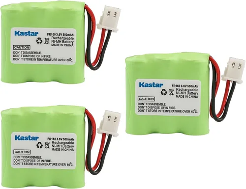 Kastar Paquete de 3 baterías Ni-MH 2/3AAA 3.6V 500mAh de repuesto para Eton Microlink FR160, Eton Scorpion, Eton FRX1 FRX1D radio meteorológica,