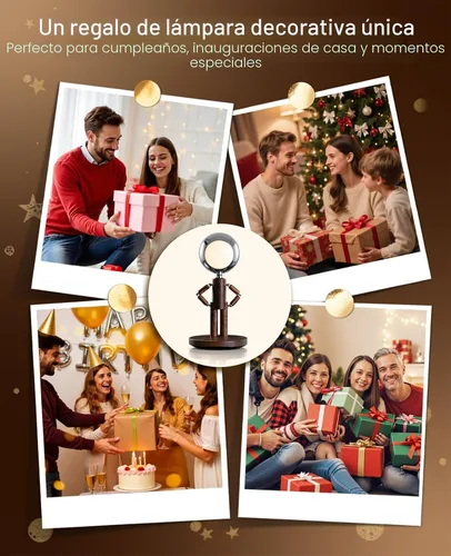Miniatura 9 de Lámpara de mesa inalámbrica, lámpara de mesa de madera recargable con control táctil y brillo ajustable, lámpara de noche decorativa inalámbrica