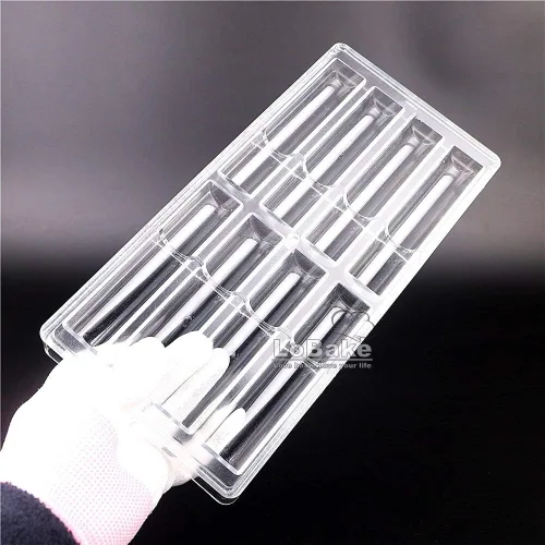 Miniatura 8 de 8 cavidades palos largos policarbonato PC plástico transparente chocolate molde caramelo cubo de hielo molde sugarcraft hornear moldes DIY panadería