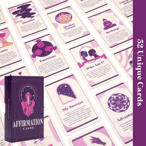 Miniatura 3 de PURPLE CANYON Tarjetas de afirmación diaria para mujeres y hombres Afirmaciones positivas para atención plena, meditación e inspiración Hermosa