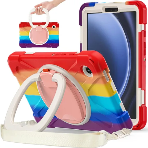 Miniatura 168 de 360 Rotation Case for Galaxy Tab ActivePro/Tab Active4 Pro/Active 5 Pro 10.1" Sturdy Cover Rotate Ring Stand Shoulder Carrying Strap Hand Strap
