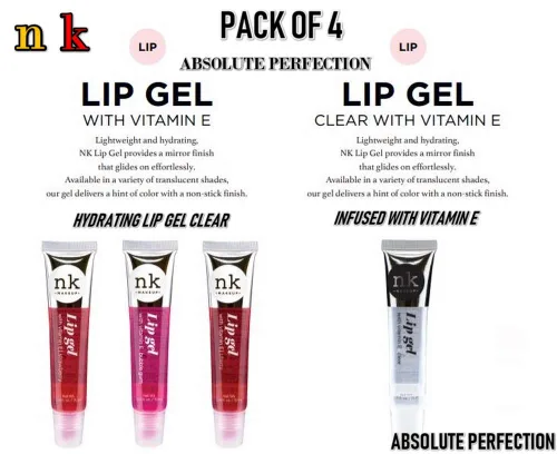 Miniatura 7 de Paquete de 4 Gel Labial Nicka K (TRANSPARENTE, FRESA, CEREZA, CHICLE)