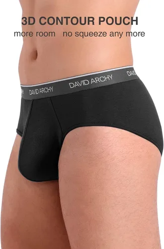 Miniatura 3 de DAVID ARCHY Ropa interior de bambú para hombre, súper suave, cómoda, ligera, paquete de calzoncillos