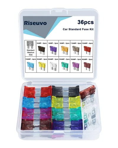 Miniatura 9 de Riseuvo Kit de 126 fusibles Micro 2 – Micro2 ATR Kit surtido de fusibles de cuchilla automotriz para automóvil, barco, RV, camión, SUV reemplazo