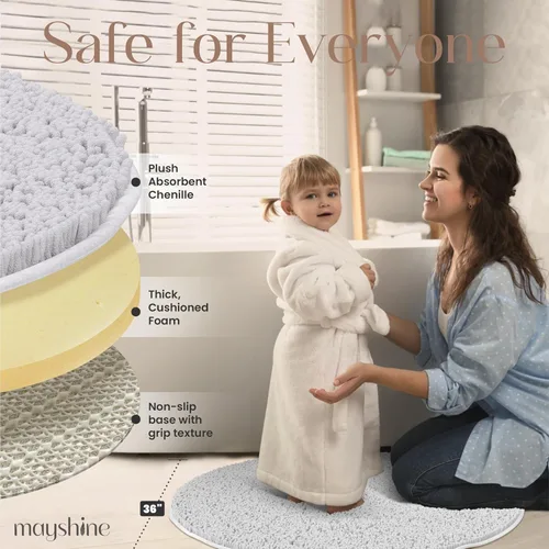 Miniatura 4 de MAYSHINE - Felpudo de microfibra absorbente para puerta de perro, duradero, de secado rápido, lavable, evita la suciedad del barro Blanco