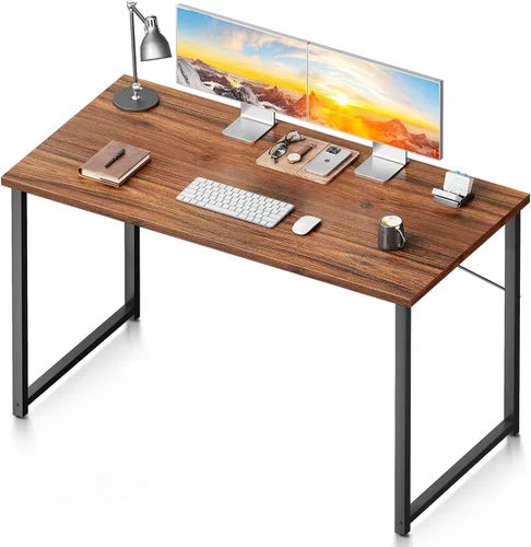 Miniatura 23 de Coleshome Escritorio para computadora de 48 pulgadas, escritorio moderno de estilo simple para oficina en casa, escritorio de estudio para Roble gris