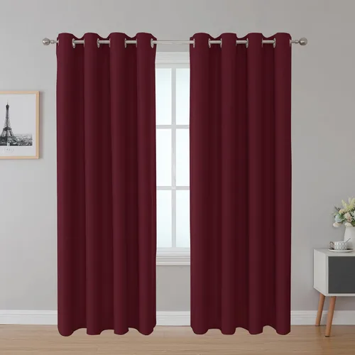 Miniatura 8 de Fire Retardant Blackout Curtains, Grommet Top, NFPA 701 Certified Flame Resistant Drape, Room Darkening for Dorm/Classroom, 2 Panels, Navy Blue