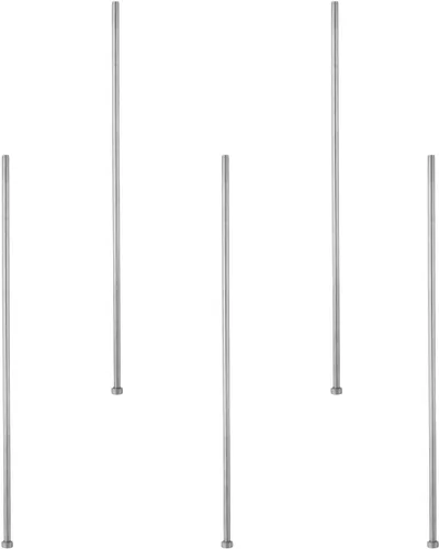 Miniatura 7 de Utoolmart 1/8 "de diámetro punta redonda de acero recto eyector Pin Punch 8 pulgadas largo gris plateado 5pcs