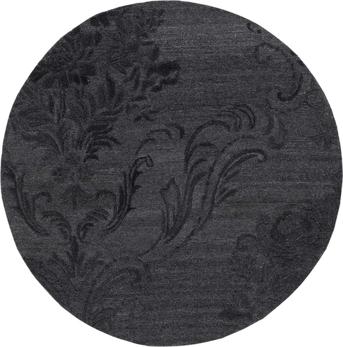 Miniatura 3 de SAFAVIEH Jardin Collection - Alfombra redonda de 6 pies, color negro, lana hecha a mano, ideal para zonas de alto tráfico en sala de estar