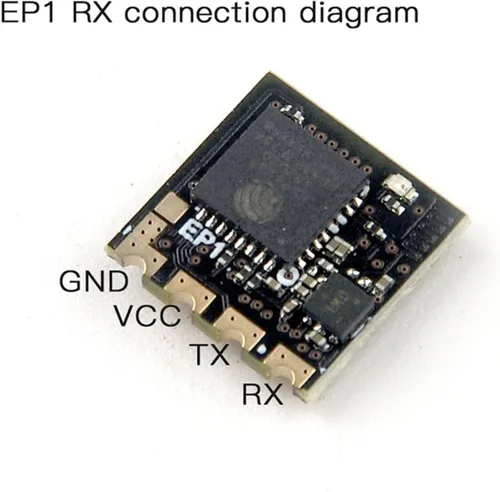 Miniatura 3 de Happymodel 0.01 oz Tiny 2.4G ExpressLRS EP1 Nano Receptor de baja latencia de largo alcance para micro fibra de carbono FPV Racing Quadcopter Quad