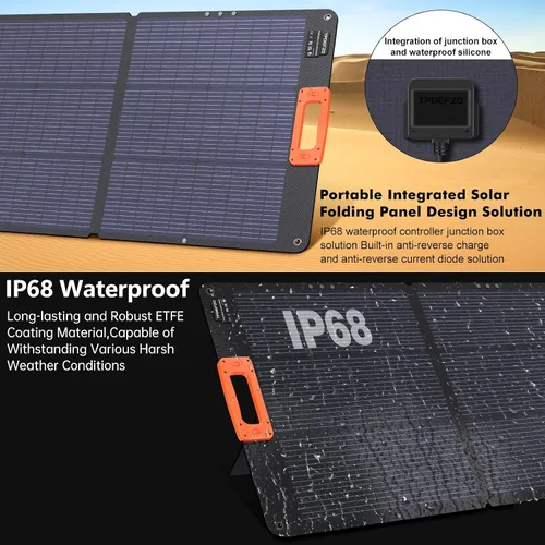 Miniatura 6 de Panel solar portátil tipo N 16BB 200W para estación de energía ETFE Panel solar plegable de alta eficiencia del 25% IP68 Kit de paneles solares 200