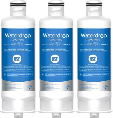 Miniatura 10 de Waterdrop Plus DA97-17376B Filtro de agua de repuesto para Samsung® HAF-QIN/EXP, DA97-08006C, Certificado NSF/ANSI 401&53&42&372 para filtro de agua