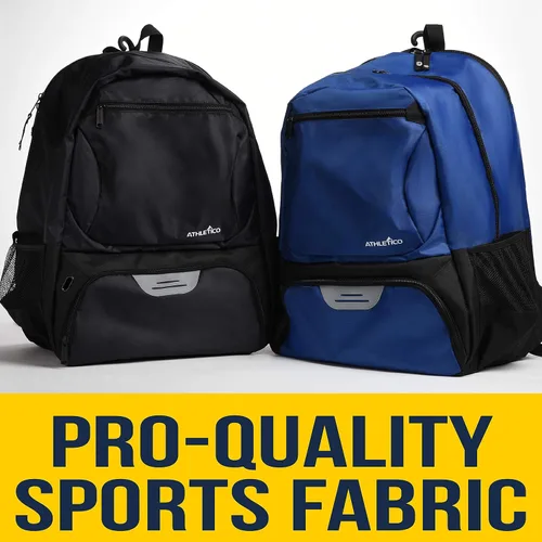 Miniatura 9 de Athletico Mochila de tenis Premier – Bolsa de tenis con capacidad para 2 raquetas en compartimento acolchado Compartimento ventilado separado