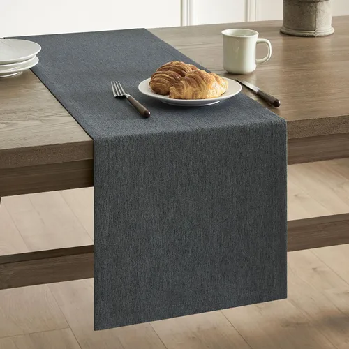 Miniatura 10 de ZeeMart Camino de mesa básico de lino, 14 x 36 pulgadas Azul Cambay, caminos de mesa rústicos de estilo granja color azul claro polvoriento de 36