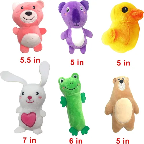 Miniatura 2 de Jalousie Paquete de 12 juguetes de peluche para perros, juguetes masticables chirriantes de primera calidad para perros pequeños y medianos