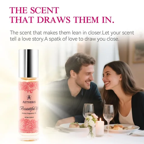 Miniatura 3 de AETHERIS - Perfume de feromonas para mujer, fragancia floral, aroma femenino, diseño de bola rodante, un duradero adecuado tanto para uso diario
