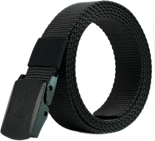 SUMEIKE Cinturón sin níquel para hombre, no metálico, aprobado por la Tsa, correa plástica amistosa de la seguridad del aeropuerto, 1.5 '' de ancho