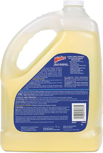 Miniatura 4 de Windex 657067 T multisuperficie – Limpiador desinfectante, cítricos, botella de 1 galón (caja con 4)
