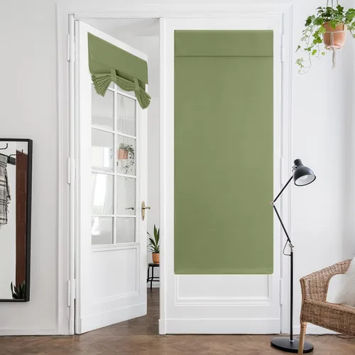 Miniatura 107 de HOMEIDEAS Cortinas Opacas para Aula para Puerta Principal, Cubierta de Ventana de Puerta de Aula, Persianas de Privacidad con Aislamiento Térmico