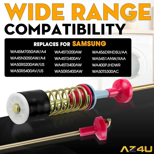 Miniatura 4 de Amortiguador de varilla de suspensión de 4 arandelas reemplaza para Samsung WA45M7050AW/A4 WA5451ANW/XAA WA45N3050AW/A4 WA45T3200AW WA45T3400AV
