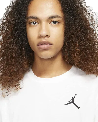 Miniatura 3 de Camiseta Jordan White Jumpman para hombre Blanco L