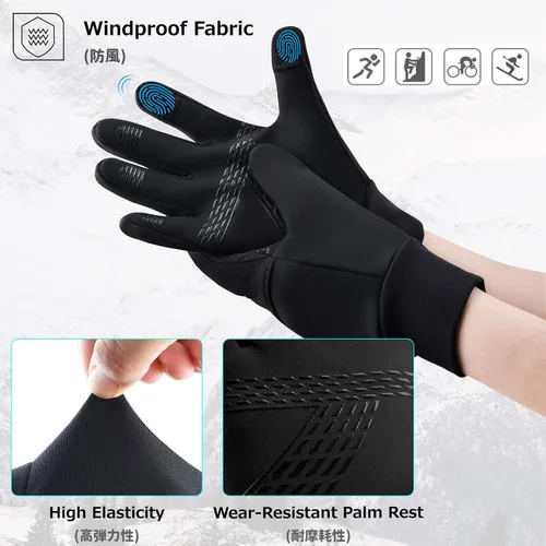 Miniatura 4 de Azarxis Guantes de esquí de nieve para niños, impermeables, resistentes al viento, cálidos guantes de snowboard para niños y niñas