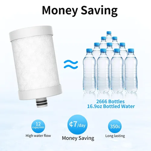Miniatura 5 de WINGSOL Filtro de agua de acero inoxidable para grifo de fregadero, NSF/ANSI 42 y 53, purificador de grifo giratorio de 360° que reduce PFAS, plomo