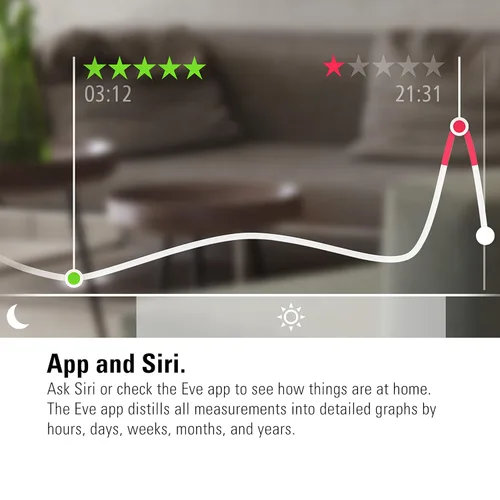 Miniatura 6 de Eve Room - Sensor de calidad del aire interior para monitorear la calidad del aire (VOC), temperatura y humedad, tecnología Apple HomeKit, Bluetooth