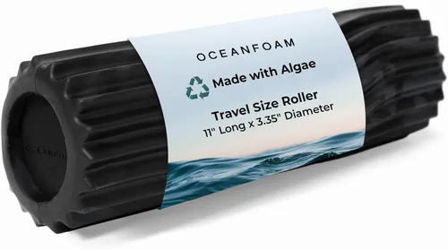 Miniatura 32 de Oceanfoam Ripple - Rodillo de espuma de viaje (11" x 3.35") Mini rodillo de espuma firme para terapia física, masaje de tejido profundo, dolor