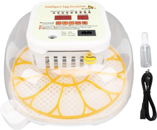 Miniatura 6 de Incubadora automática de 12 huevos con control de humedad con girador de huevos, incubadora ventilada para eclosionar huevos de pollo y codorniz, US