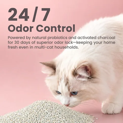 Miniatura 5 de Lady N Pellet Tofu - Arena para gatos con aroma a té Boba, fuerte aglomeración, ultra absorbente, sin polvo, bajo seguimiento, soluble en agua