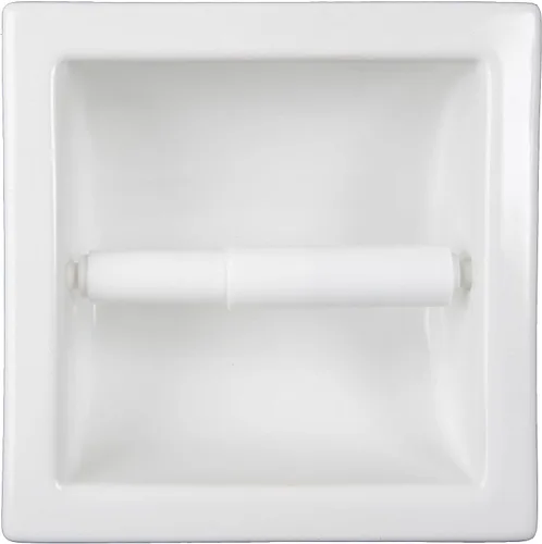 Miniatura 2 de Hecho a mano T/P hecho en Estados Unidos T/P empotrado de cerámica para baño soporte de papel higiénico hecho en Estados Unidos, fácil de instalar