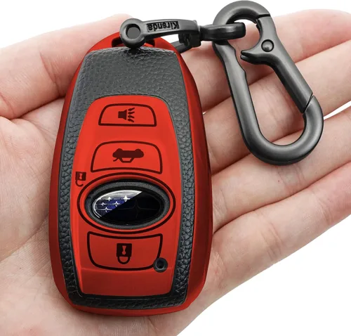Kirsnda para Subaru Funda para llavero con llavero, Funda de TPU suave con textura/Protector de llave, 4 botones, compatible con BRZ Legacy Outback