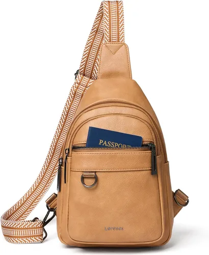 Miniatura 10 de Leresas Bolso bandolera de 7L para mujeres y hombres, de cuero vegano, bolsos cruzados, riñonera, monedero, mochila sobre el hombro, bolsa antirrobo