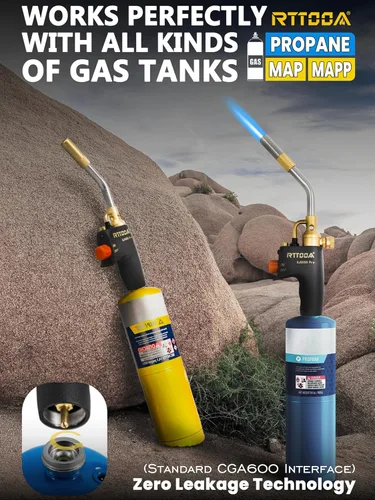 Miniatura 3 de RTTOOA Cabeza de Antorcha de Propano, GJ-8000pro Cabeza de Antorcha de Alta Intensidad, Kit de Antorcha de Gas de Arranque por Gatillo para Propano