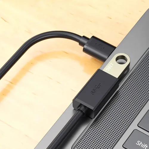 Miniatura 7 de ALINNA - Paquete de 5 cables de extensión USB 3.0 negros tipo A, macho a hembra, para tableta, teclado USB, mouse, unidad flash, disco duro