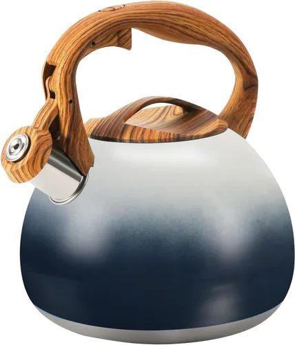 Miniatura 22 de Hervidor de Té Foedo para Estufa, Teteras Silbantes de 2.6 Cuartos para Estufa, Mango Plegable Resistente al Calor, Tetera Bonita (Beige)