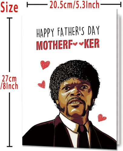 Miniatura 2 de OJsensai Naughty Samuel L Jackson - Tarjeta para el día del padre, regalo de ficción de Pupl para amigo, regalo humorístico del día del padre